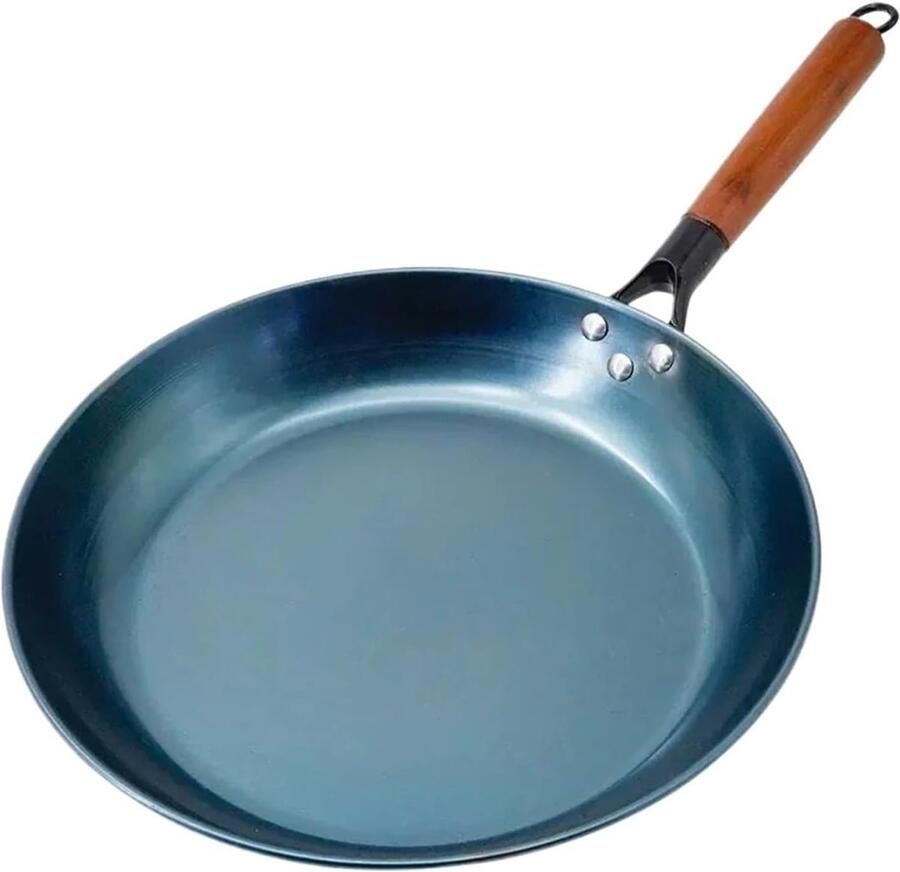 Koekenpan Wokpan Kookpot Dagelijks Koken Platte Bodem 27cm Zwart