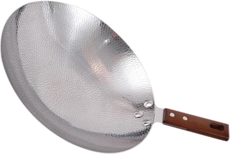 Koekenpan Wokpan Roestvrij staal Buiten koken Antiaanbaklaag 34 cm Zwart