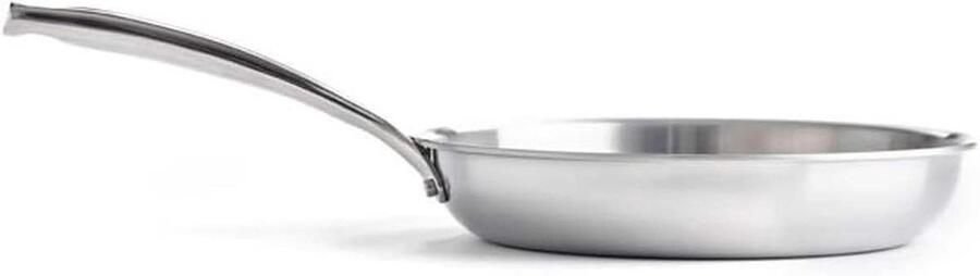 Koekenpan zonder Dagelijks koken Drielaags materiaal 20 cm Zilver