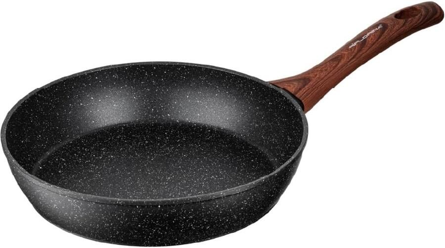 Koekenpan Zwart 24 cm Aluminium met Anti-Aanbaklaag Geschikt voor Inductie