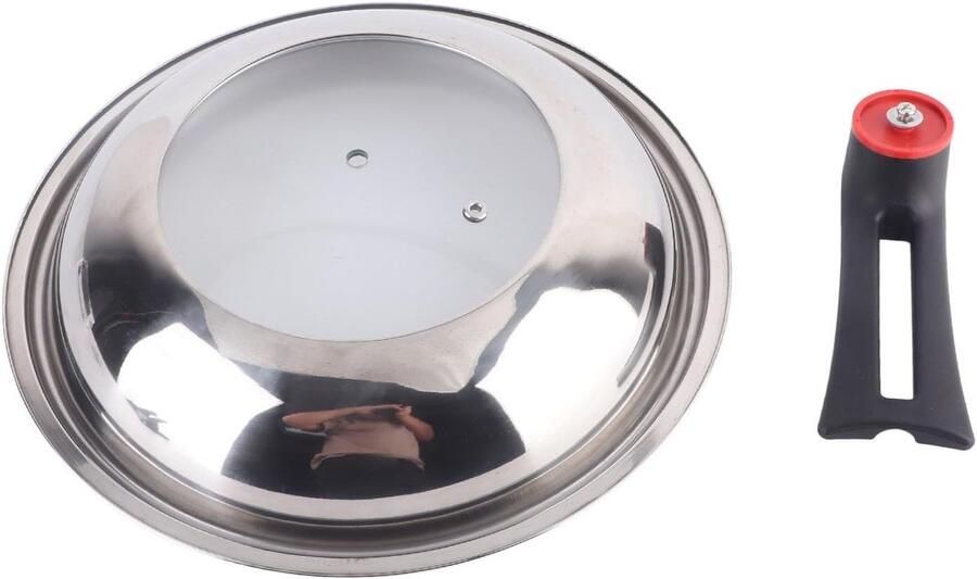 Koekenpandeksel Pannenafdekking Koken Gedeeltelijk zichtbaar 30 cm Zilverkleurig