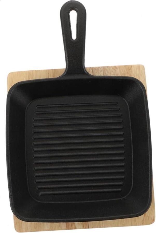 Koekenpanset Koekenpan Pannenkoekenmaker Ontbijt Maken Niet-klevend Oppervlak 23 x 15.5 x 3 cm Zwart