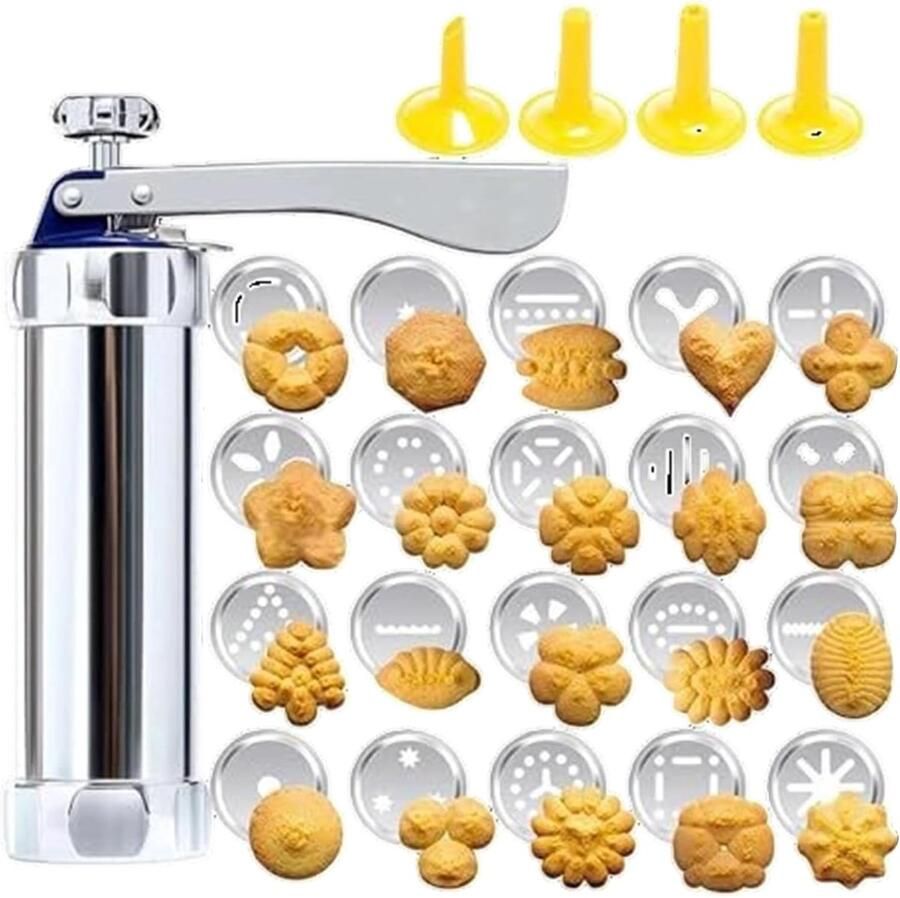 Koekjesmachine Koekjespers bakset Vormen decoreren Roestvrij staal 22 x 15.5 cm