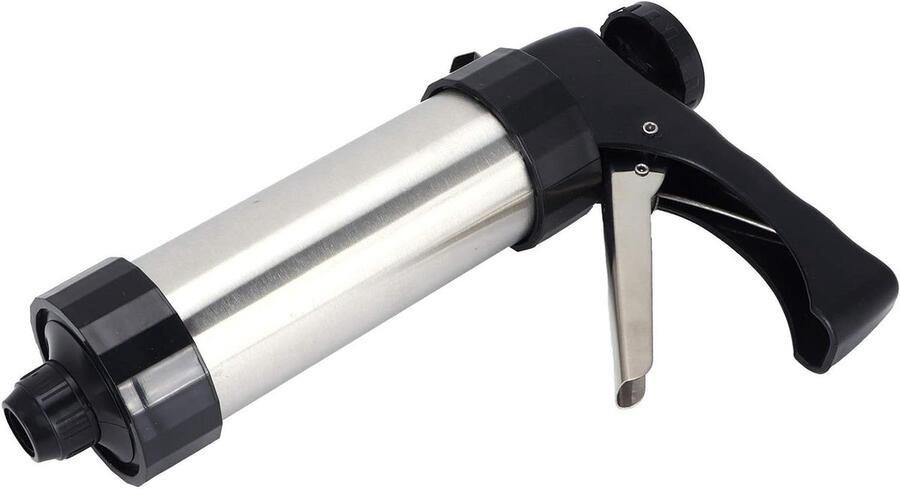 Koekjesmaker Perskit Bakgereedschap Doe-het-zelf Thuis Bakken Roestvrijstalen Pers Ca. 230x140mm Zilver