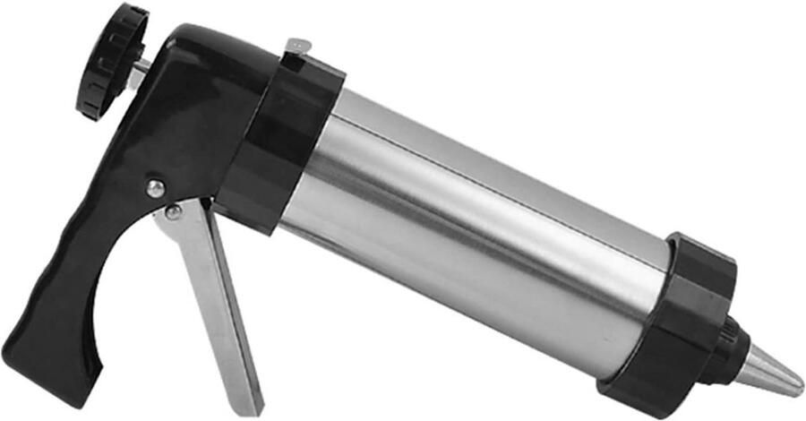 Koekjesmaker Set Bakvorm machine Zelf Koekjes Maken Roestvrij Staal 22 cm Pakket Zwart