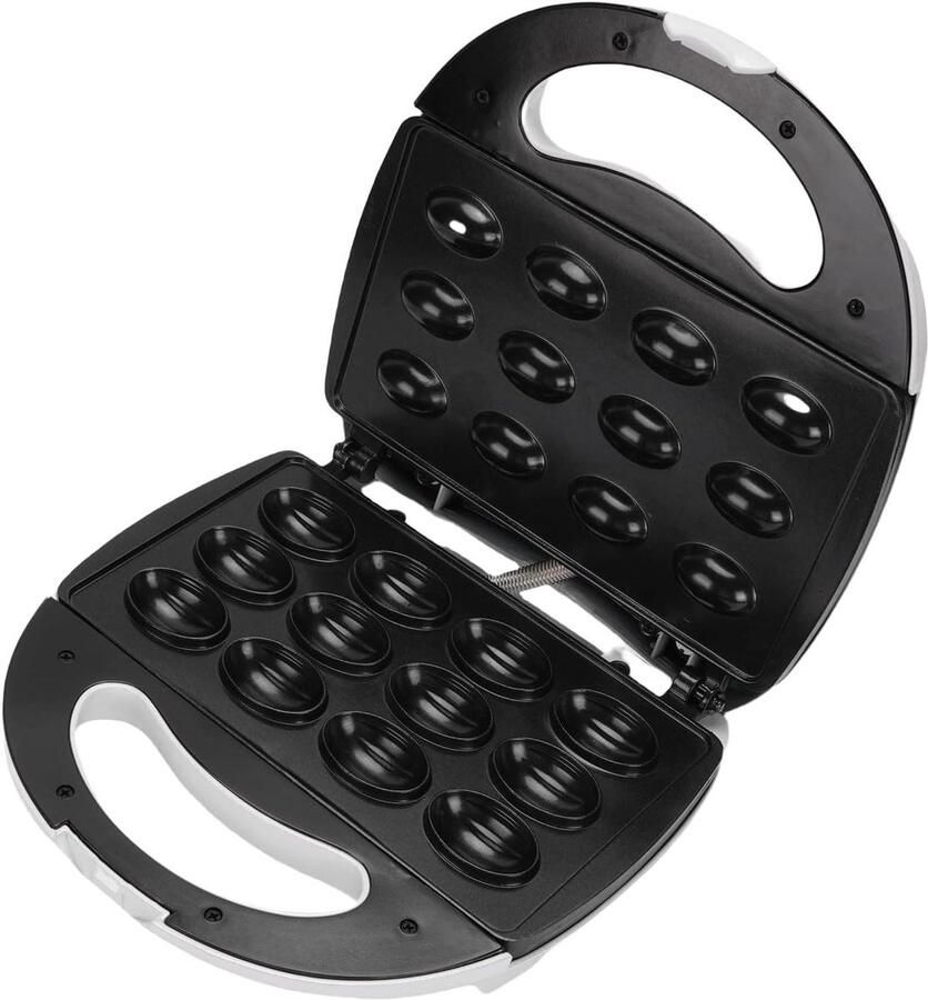 Koekjesmaker Walnoot Snack Maker Snelle Snacks Maken Dubbelzijdig Verwarmd 26x25x12 cm Zwart