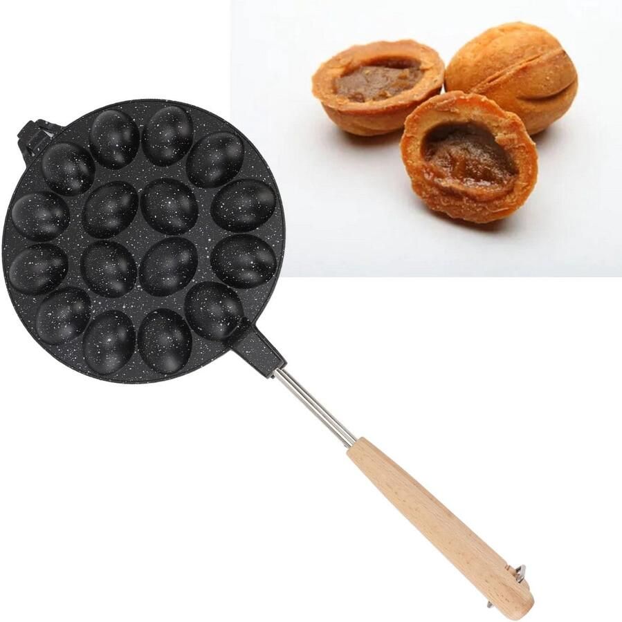 Koekjesmaker Walnootvorm Thuis bakken Dubbelzijdig non-stick 707 gram