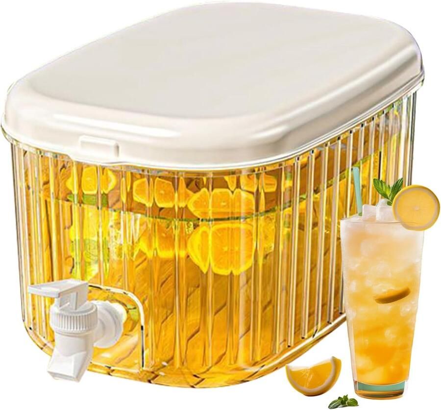 Koelkast Waterkoker Drank Dispenser Eenvoudig Schenken Geïntegreerd Kraantje 5.5 Liter Inhoud Meerkleurig