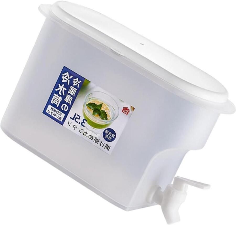 Koelkast Waterkoker Drankdispenser Koud Water Drinken Serveren Met Kraan 3.5 Liter Wit