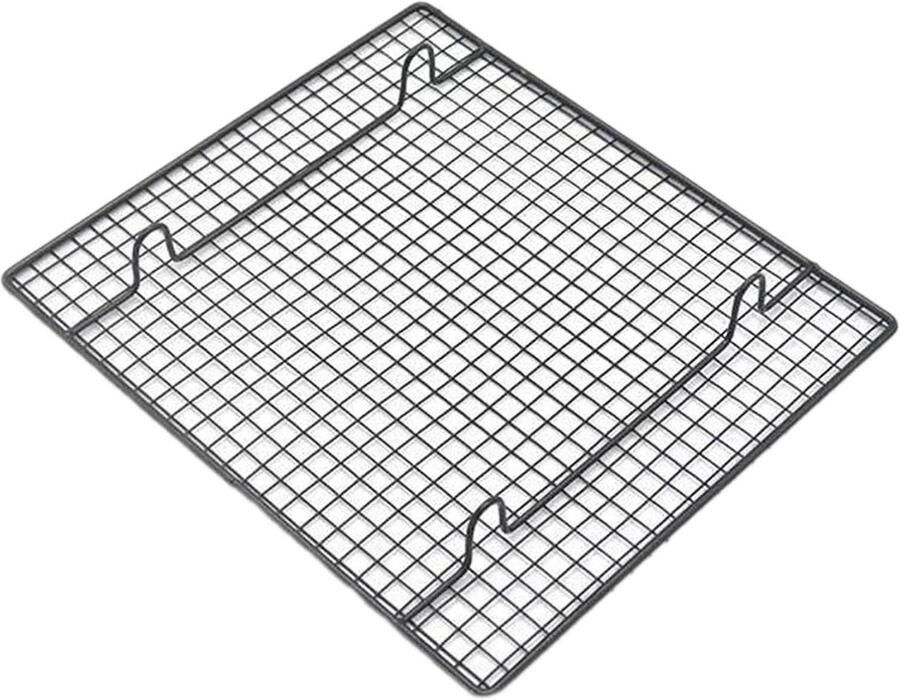 Koelrek Bakken Bakrooster Oven Taarten Koelen Antiaanbaklaag 26x23 cm Zwart