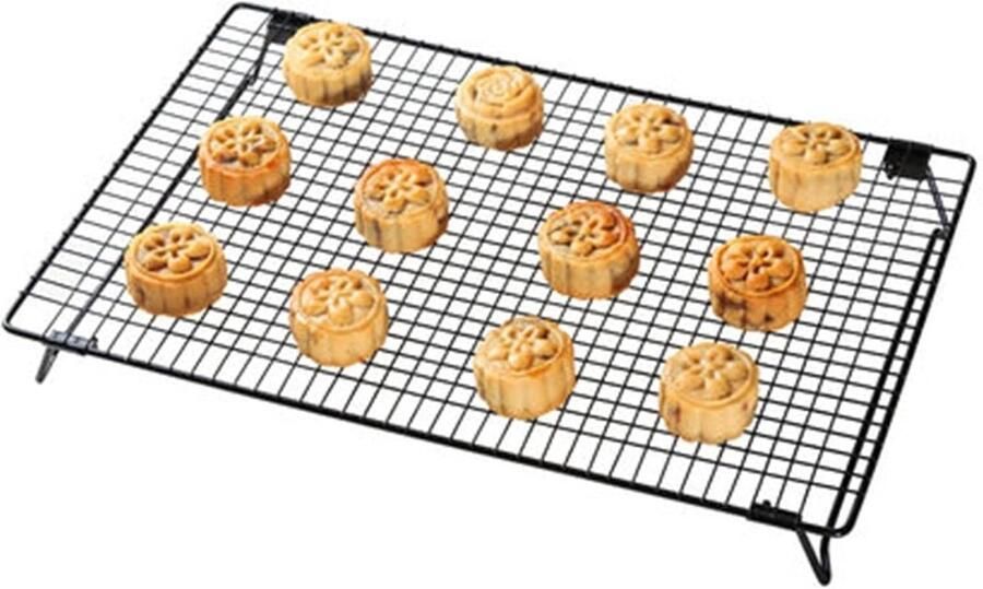 Koelrek Bakken Grill Rekken Vers Gebak Koelen Snelle Luchtcirculatie 1e Verdieping Zwart
