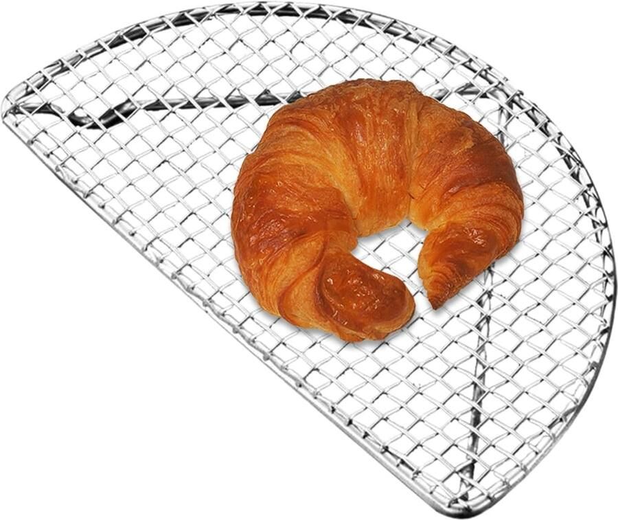 Koelrek Bakken Oven Grill Keuken Accessoire Antiaanbaklaag Vaatwasmachinebestendig 20x10cm Zilver