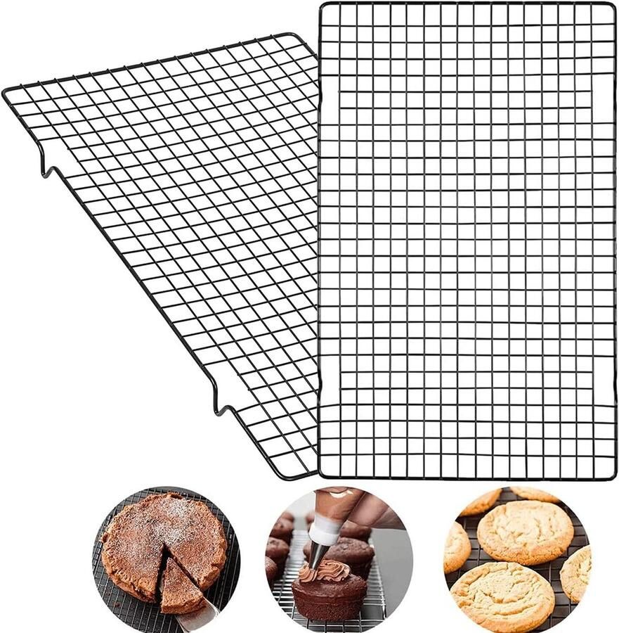 Koelrek Bakplaat Bakrek Ovenrek Brood Koelen Roestvrij Staal 40 cm Zilver