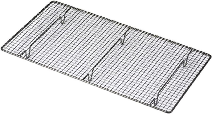 Koelrek Bakplaat Bakrooster Koelrek Taarten Koelen Vaatwasserbestendig 46 x 26 cm Zwart
