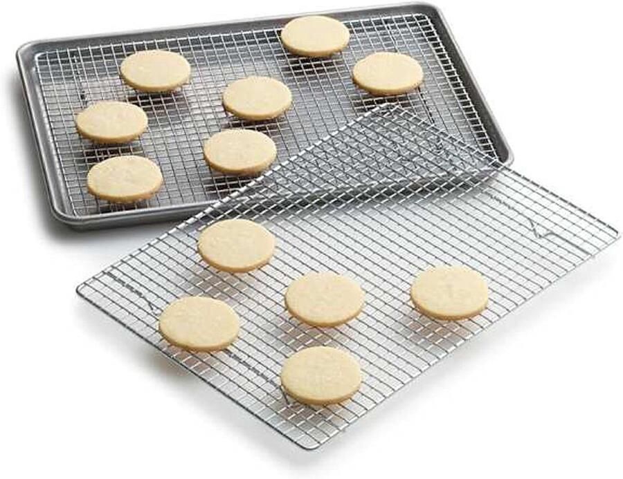 Koelrek Bakplaat Bakrooster Oven Eten Bakken Kruisdraad Ontwerp 16-1 2 x 12 Chroom