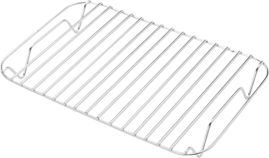 Koelrek Bakrek Grillrek Bakken en Grillen Antiaanbaklaag 17.8x12x2 cm Zilver