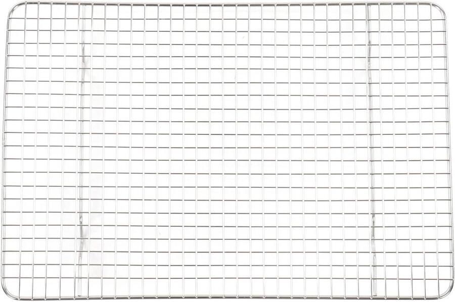 Koelrek Bakrooster Keukenrooster RVS Bakken Grillen Afkoelen Roestvrij Staal 304 37.5 x 25 cm Zilverkleurig