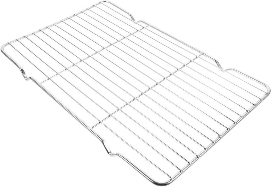 Koelrek Roestvrij Staal Bakrek Grillrek Bakken en Grillen Goede Luchtcirculatie 31 x 20 cm Zilver