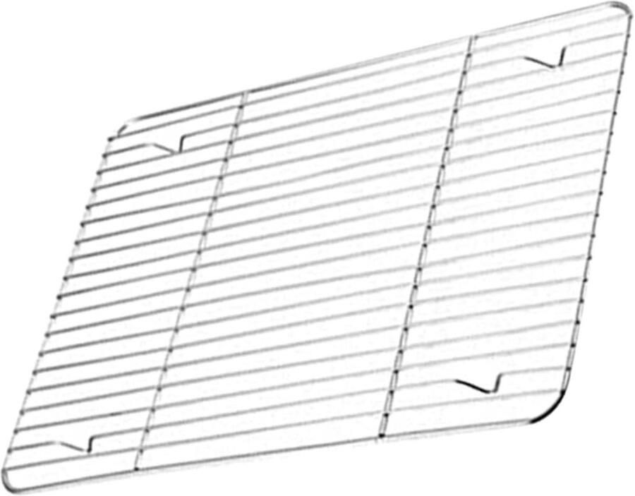 Koelrek Roestvrijstaal Bakrooster Stoomrek Bakken Koelen Grillen Dik Draadontwerp 23 x 17 cm Zilver