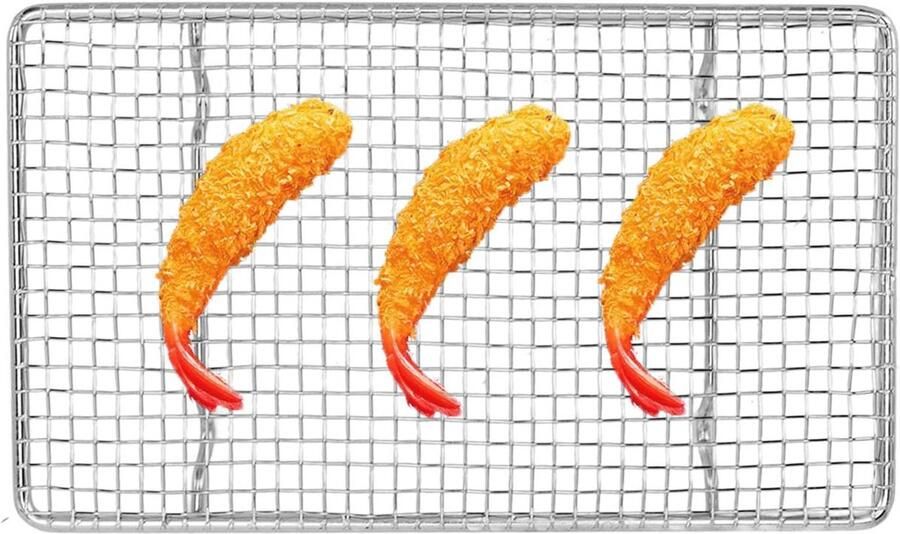 Koelrek RVS 19 2 cm Hoge Temperatuur Bestendig Anti-aanbak Rek voor Koken Roosteren en Grillen