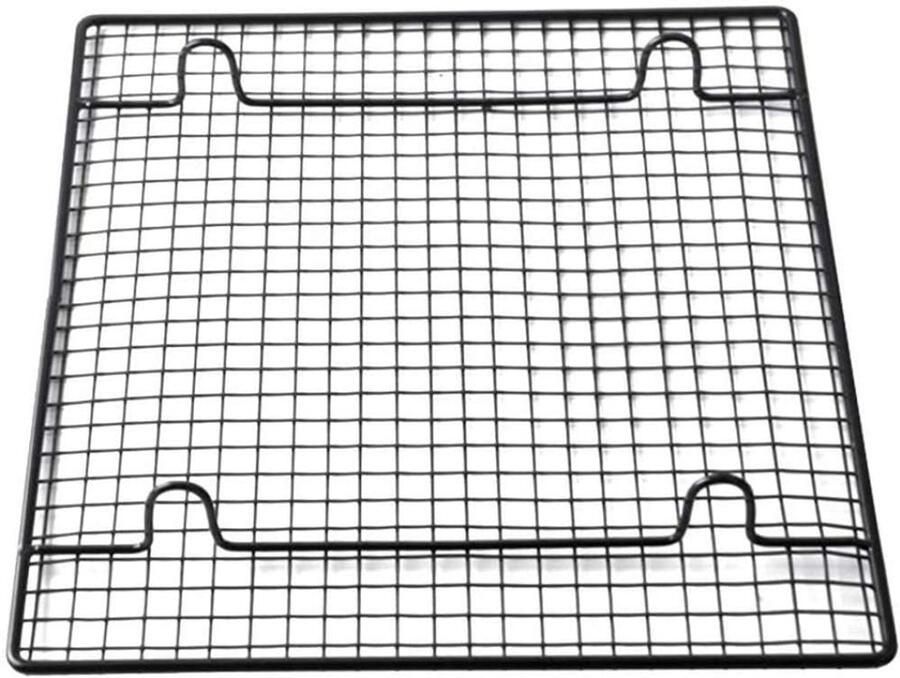Koelrek RVS Bakrek Oven Eten Afkoelen Vaatwasserbestendig 26x23cm Zilver