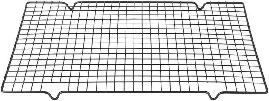 Koelrek RVS Bakrooster Bakplaat Bakken En Grillen Niet Vervormbaar 40.5 x 25.5 cm Zwart