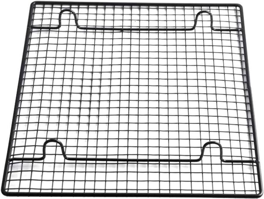 Koelrek Set Bakrooster Grillrooster Bakken en Braden Antiaanbak Koken 26 x 23 x 3 cm Zilver