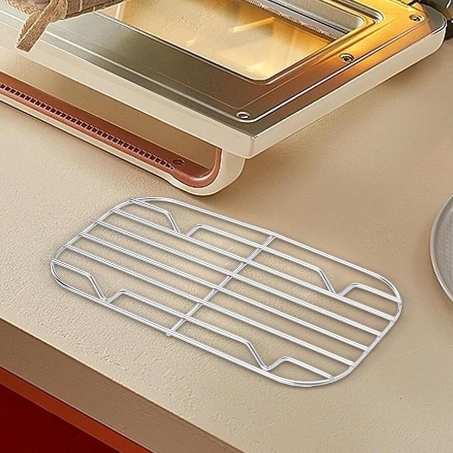 Koelrek Taart Bakrek Oven Taarten Koelen Opvouwbaar Ontwerp 17.8 x 12 x 2 cm Zilver