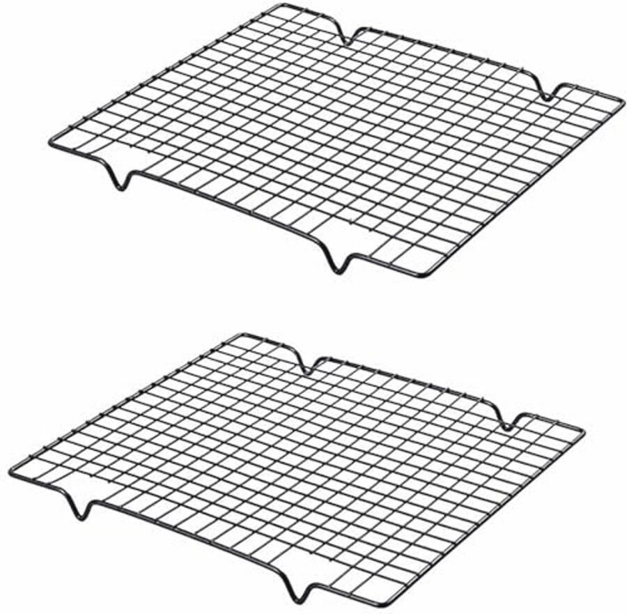 Koelrek voor bakken 2-pack roestvrijstalen draadlade 11 x 10 ideaal voor koken braden grillen drogen