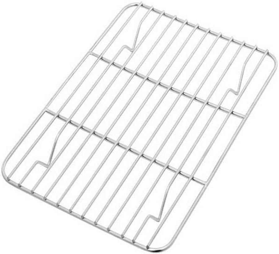 Koelrek voor half vel voor koken en bakken roestvrijstalen bakrek en draadrek spekgrillrek voor oven heavy-duty draad past op halve plaat pan antiaanbaklaag vaatwasmachinebestendig 30 x 40 cm
