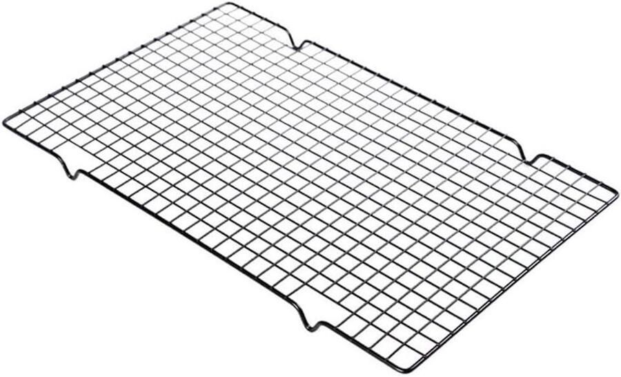 Koelrek voor Taart Bakrek Oven Bakken en Grillen Volledige Zijdes Ontwerp 27.5 x 25.5 cm Zwart