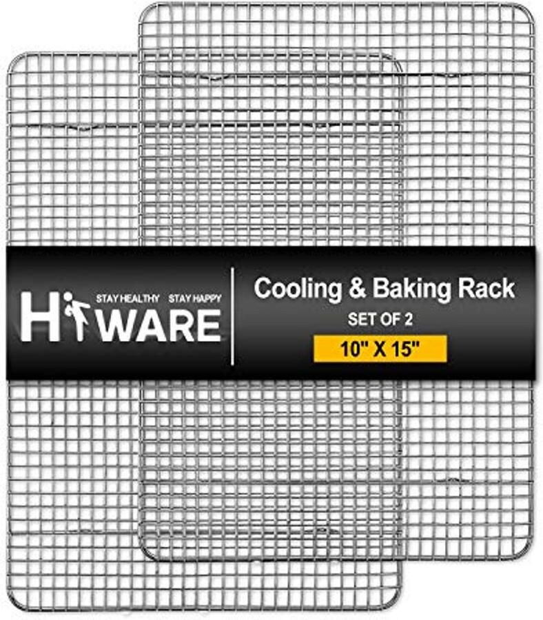 Koelrekken voor bakken 25 4 cm x 38 1 cm Roestvrijstalen koekjesrek voor oven en grill