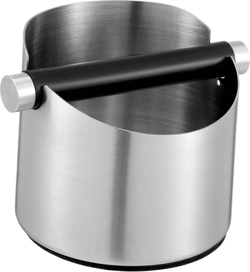 Koffie Afvalbak Espresso Bak Koffiedik Verzamelen Afneembaar Ontwerp 14 cm Breed Zilver
