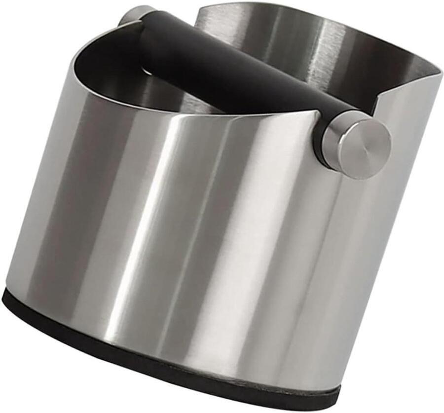Koffie Afvalbak Koffiedik Houder Espresso Bereiden Roestvrij Staal 15x14CM Zilver Zwart