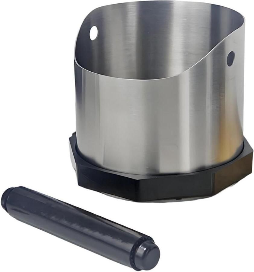 Koffie Bak Afvalbak Espresso Koffiedik Verwerken Stille Werking 750 ml Zilver