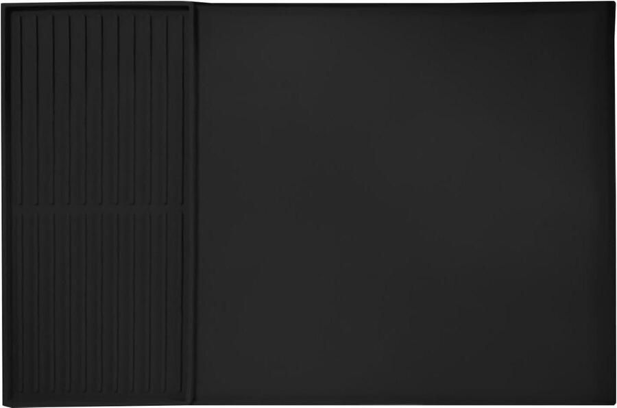 Koffie Bar Mat Afwasmat Espresso Barista Werkplek Verhoogde Rand 61 x 40.5 cm Zwart