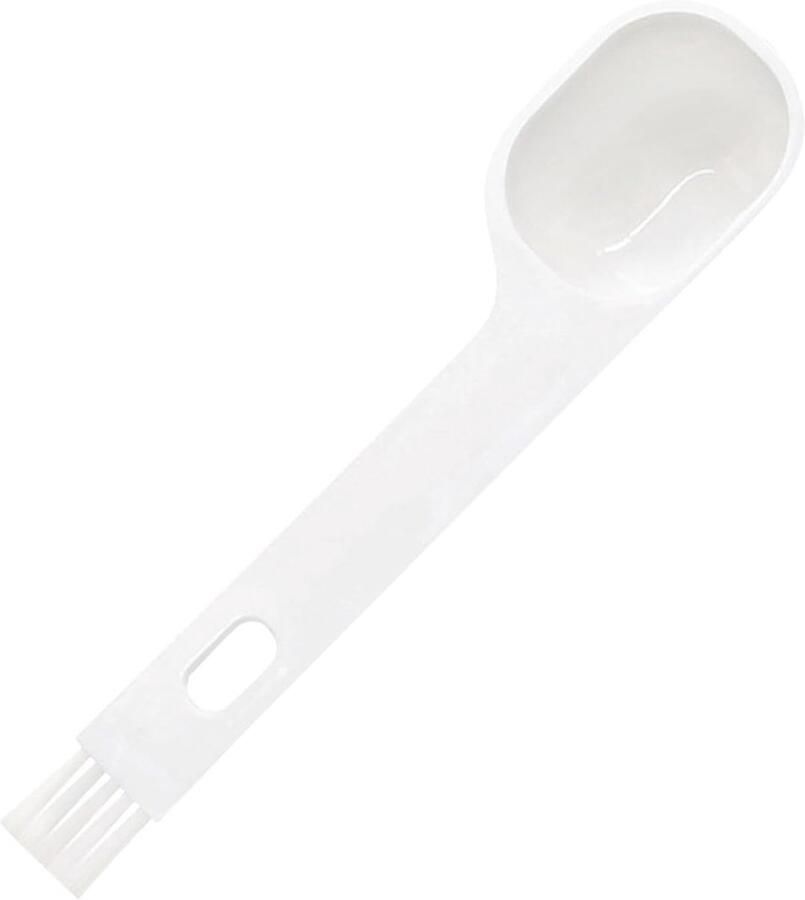 Koffie Borstel Reinigings Tool Espresso Reinigen 2-in-1 Lepel 14 cm Wit