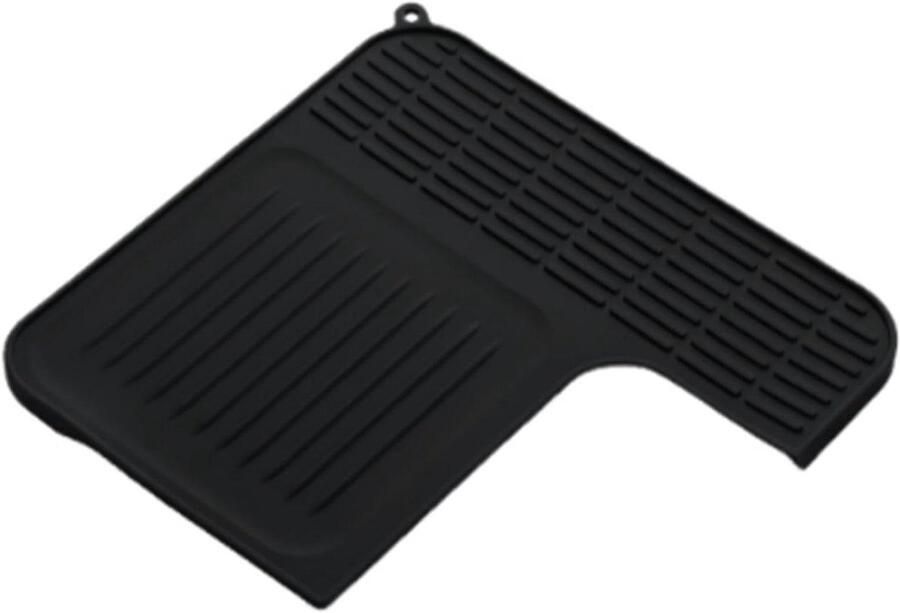 Koffie Corner Mat Koffiemachine Onderlegger Aanrecht Beschermen Waterdicht Hittebestendig 32x30 cm Zwart