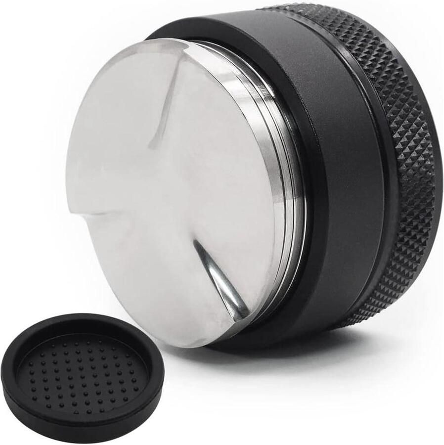Koffie Dispenser Koffieleveler Tamper Espresso Bereiden Verstelbare Diepte 54mm Zilver