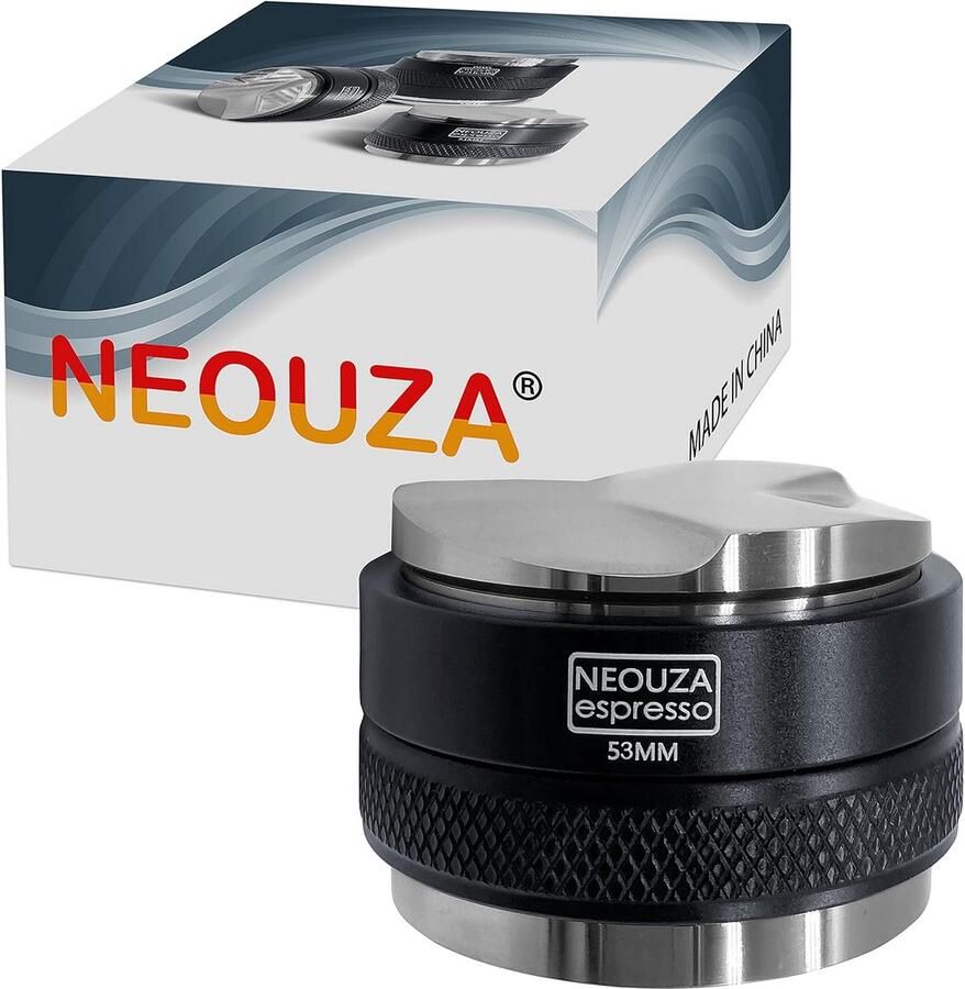 Koffie Distribuerer en Tamper 2-in-1 voor 54mm Portafilter Verstelbare Espresso Drukmeter