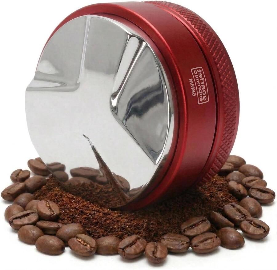 Koffie Distributeur Barista Gereedschap Gelijkmatige Verdeling Instelbare Diepte 58 mm Zilver