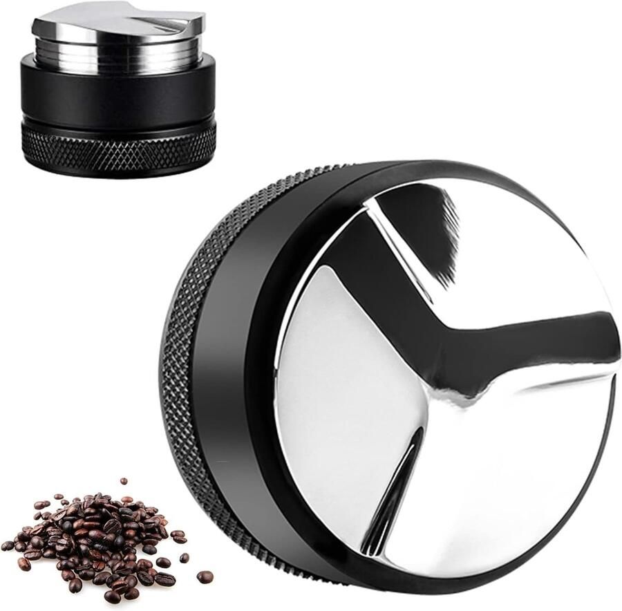 Koffie Distributeur Barista Tool Espresso Verdelen 304 Roestvrij Staal 51mm Diameter Zwart