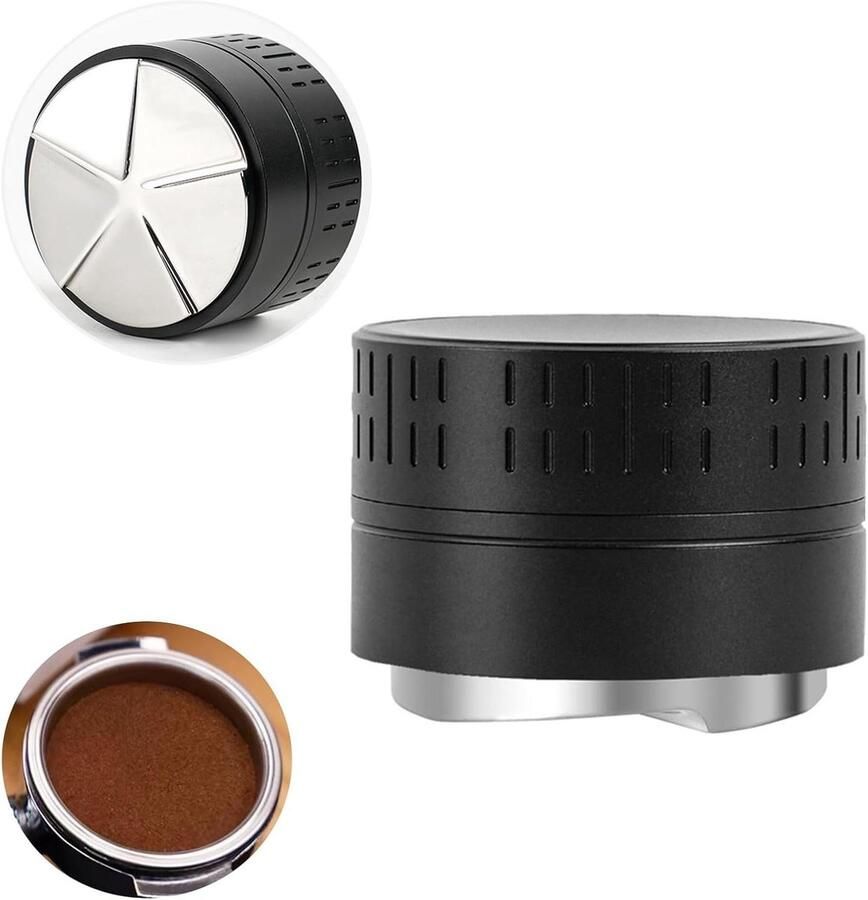 Koffie Distributeur Espresso Distributie Tool Espresso Maken Zwaartekracht Adaptief 51mm Zwart