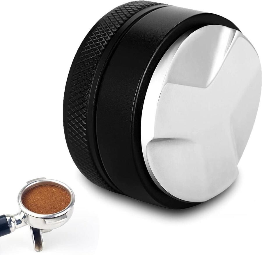 Koffie Distributeur Nivelleerder Espresso Bereiden Verstelbare Hoogte 53 mm Zwart