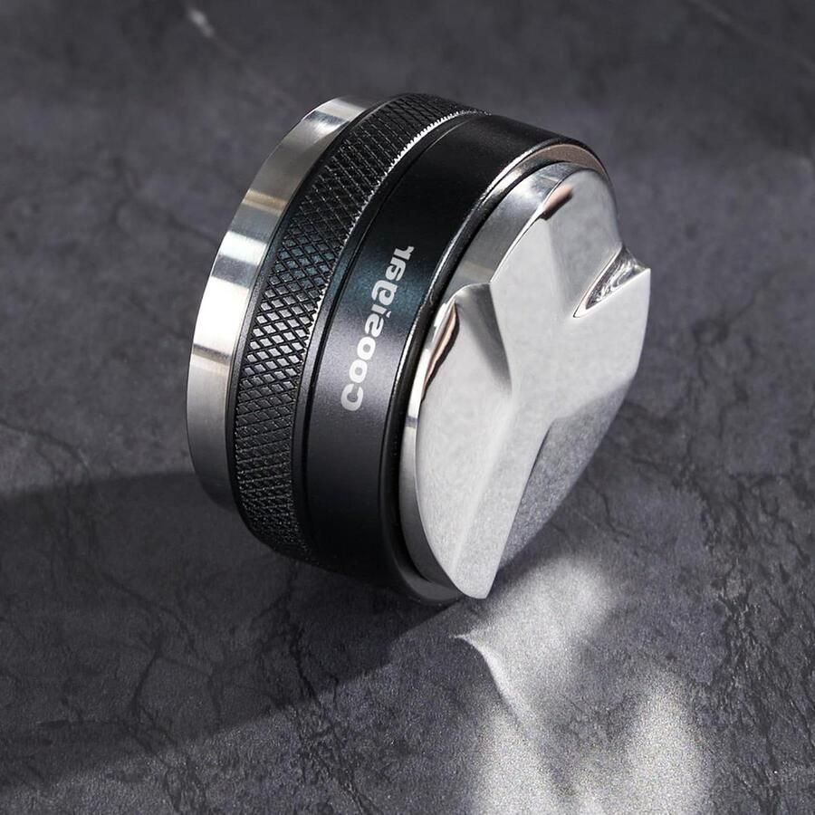 Koffie Distributeur Tamper Tool Espresso Bereiden Dubbelzijdig Ontwerp 54 mm Zwart