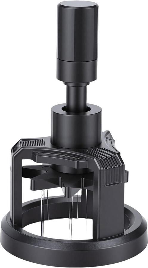 Koffie Distributie Tool Naaldverdeler Espresso Betere Koffie Maken Verstelbare Naalddiepte 51MM Zwart