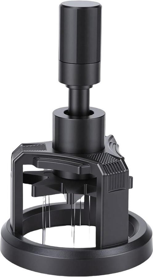 Koffie Distributie Tool Naaldverdeler Espresso Koffie Extraheren Verstelbare Naalddiepte 51MM Zilver