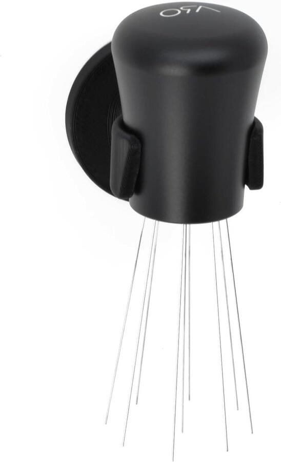Koffie Distributie Tool WDT Naald Espresso Bereiding Magnetische Houder 10x 0.35mm Pinnen Mat Zwart