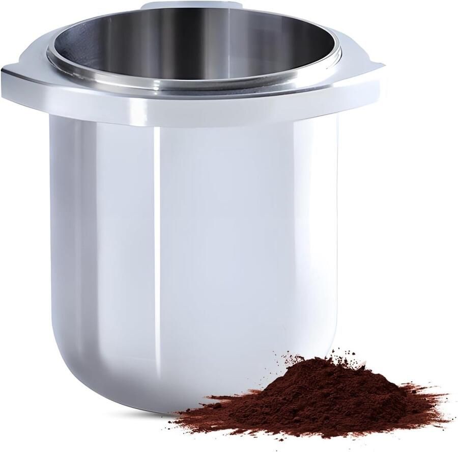 Koffie Doseerbeker Roestvrij Staal Espresso Bereiding Onafhankelijk Ontwerp 54 mm Zilver