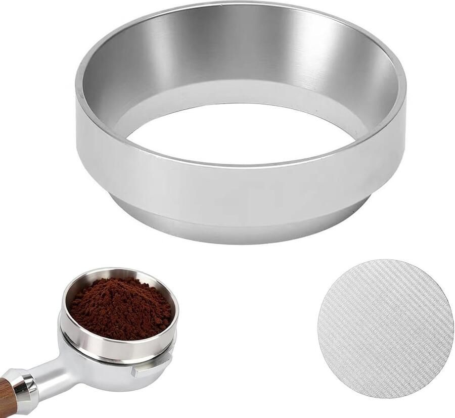 Koffie doseerring 51 mm met puck screenset en magnetische zeefhouder voor espresso bereiden